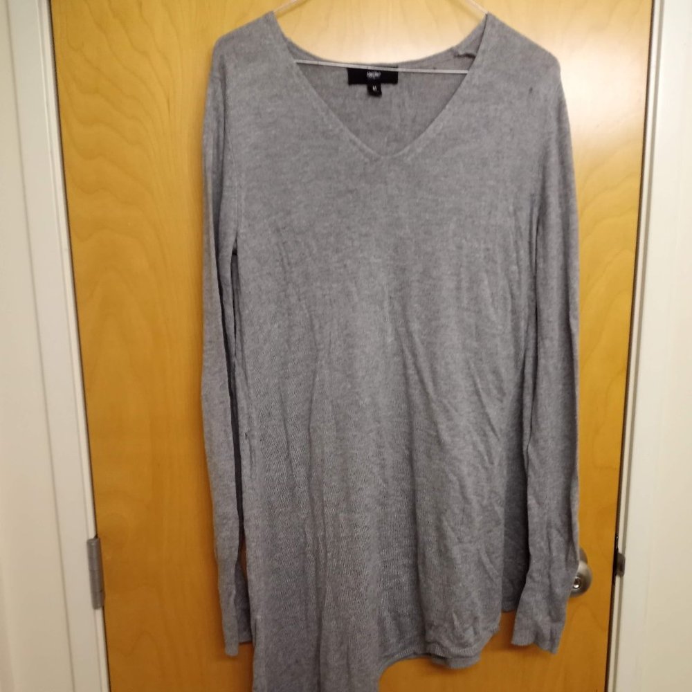 Grey Asymmetrical Sweater Dress